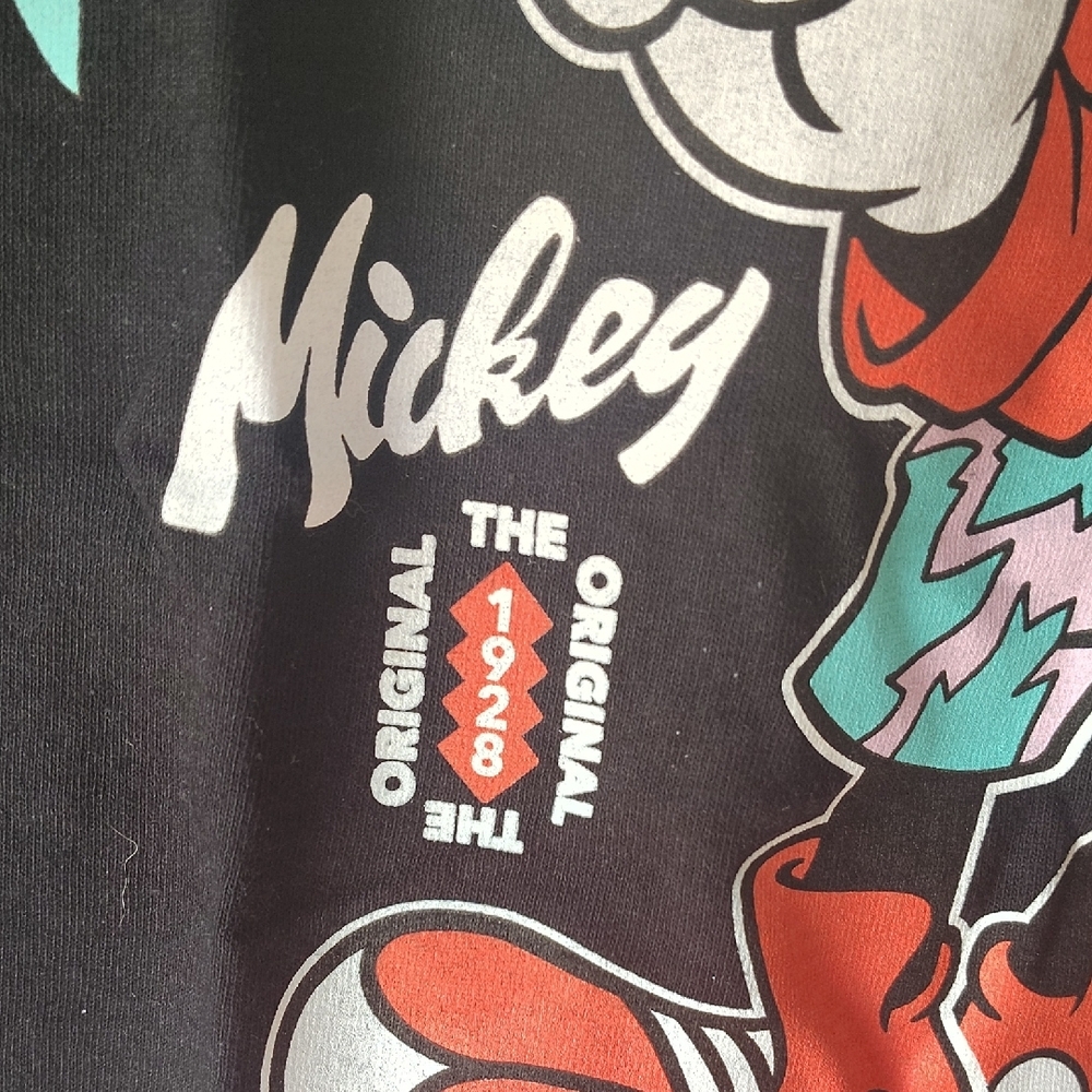 Neff Tropical Disney Black Tee with Colorful Mickey Graphic NWT Med - Picture 6 of 7